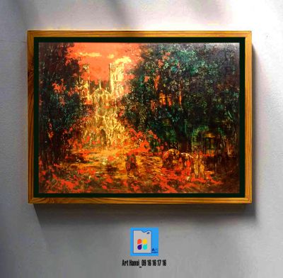 tranh sơn mài 008-Nguyễn Hổ(90x120)